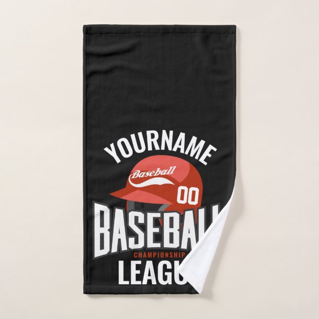 Personalised Baseball Player NAME Team Champ Club  Bath Towel Set (Hand Towel)