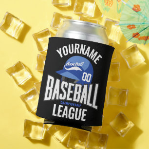 Personalised Baseball Player NAME Team Champ Club Can Cooler