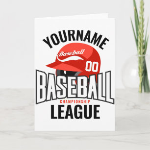 Personalised Baseball Player Name Team Champ Club  Card