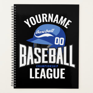 Personalised Baseball Player NAME Team Champ Club Planner
