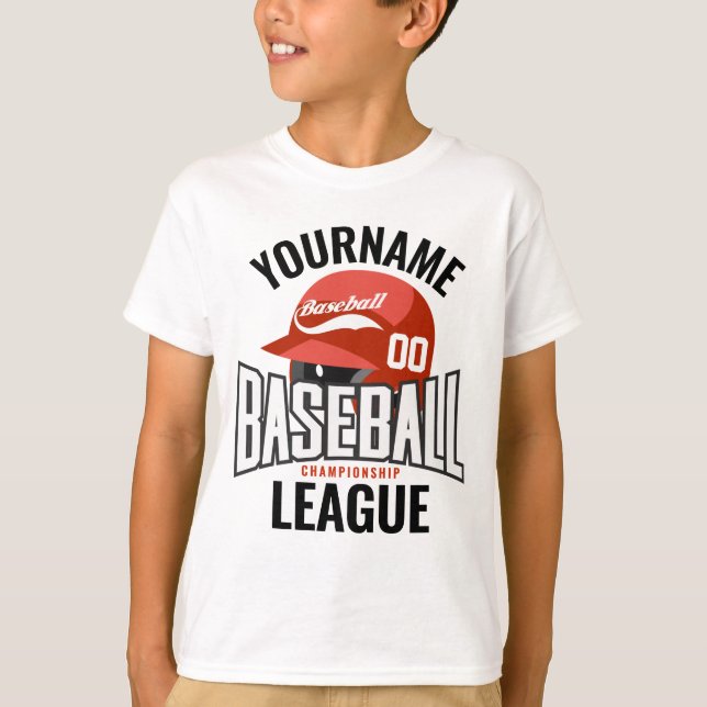 Personalised Baseball Player NAME Team Champ Club  T-Shirt (Front)