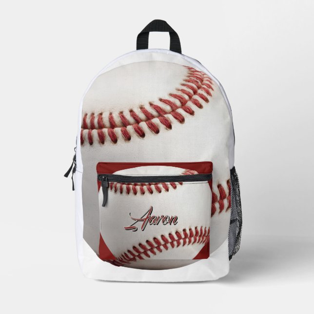  Personalised Baseball Printed Backpack (Front)