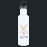 personalised baseball red white blue 710 ml water bottle<br><div class="desc">This personalised baseball theme stainless steel water bottle will make the perfect gift for any baseball loving boy.</div>