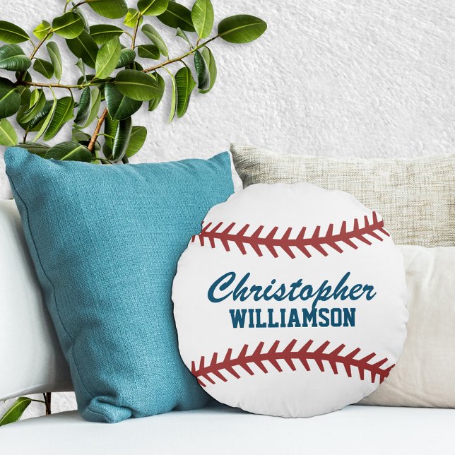 Personalised Baseball Round Cushion (Creator Uploaded)