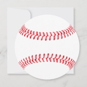 Personalised Baseball Round Stationary Card