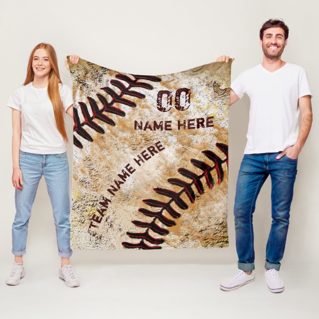 Personalised Baseball Senior Night Gifts, Blanket (In Situ)