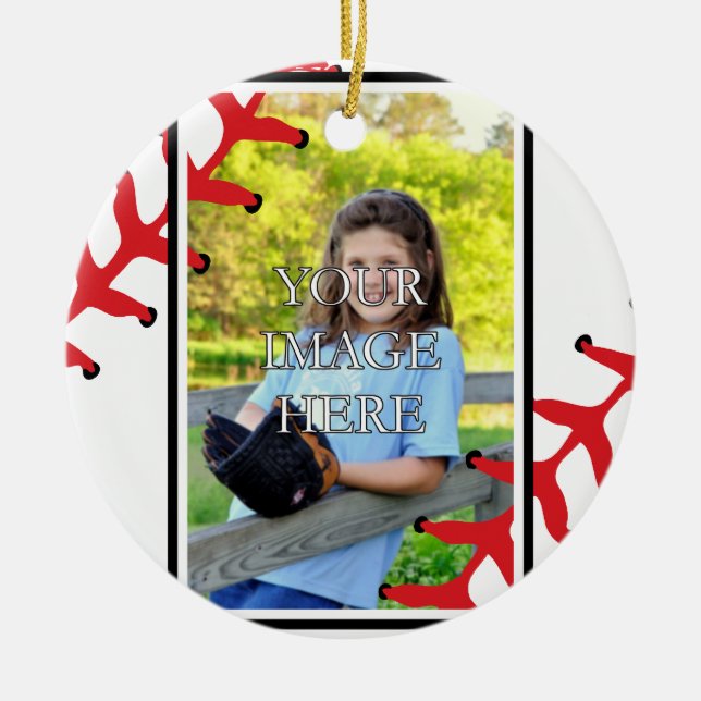 Personalised Baseball/Softball Ornament (Front)