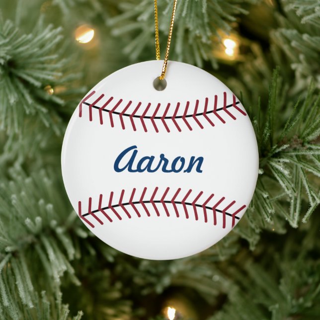 Personalised Baseball Sports Christmas Ornament (Tree)