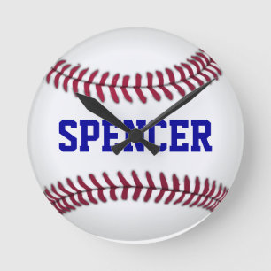 Personalised Baseball Sports Round Clock