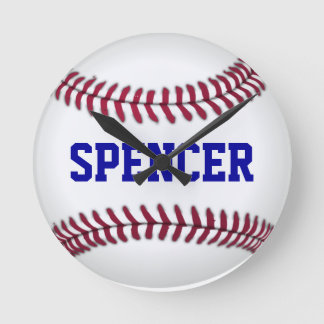 Personalised Baseball Sports Round Clock