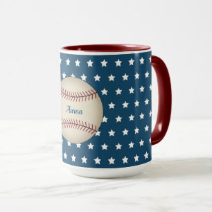 Personalised Baseball Stars Mug