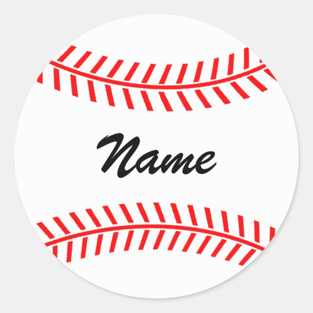 Personalised baseball stickers | ball with name (Front)