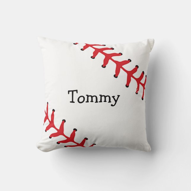 Personalised Baseball Throw Pillow (Front)