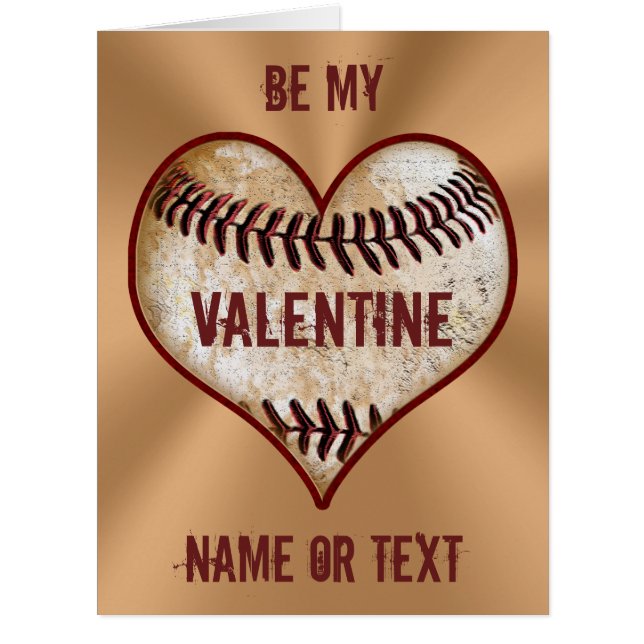 Personalised Baseball Valentine Cards for Him (Front)