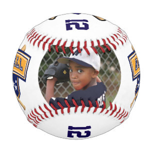 Personalised Baseball with Photo - Dark Blue