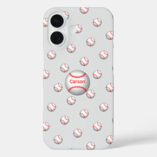 Personalised Baseball with Red Stitches iPhone 16 Case