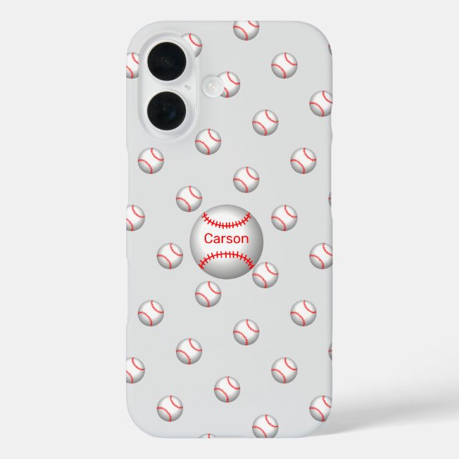 Personalised Baseball with Red Stitches  Case-Mate iPhone Case (Back)