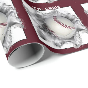 Personalised Baseball Wrapping Paper