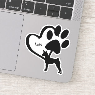 Personalised Basenji Dog  Hound Heart Name Custom