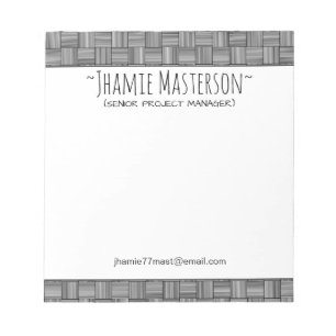 Personalised Basic Weave Notepad