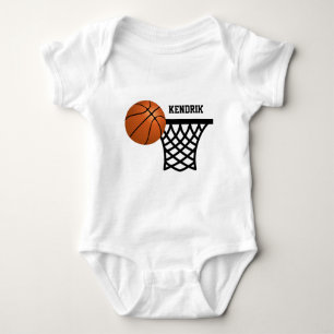 Personalised basketball baby bodysuit