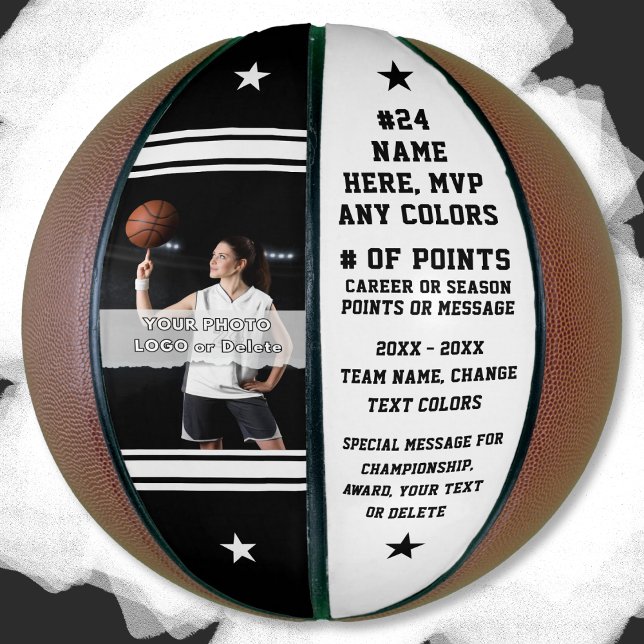 Personalised Basketball Ball, CHANGE COLORS (Basketball senior night party ideas. Basketball gift ideas for boys and girls. Basketball MVP, Award)