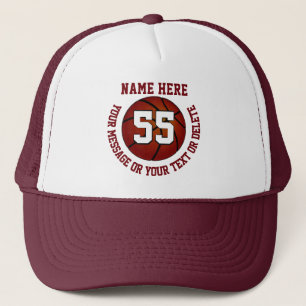 Personalised Basketball Cap Burgundy or Your