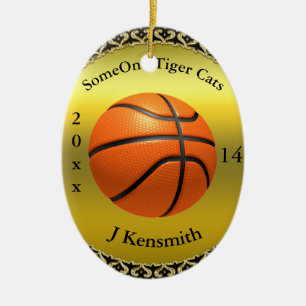 Personalised Basketball Champions League design Ceramic Ornament