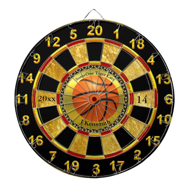 Personalised Basketball Champions League design Dartboard (Front)