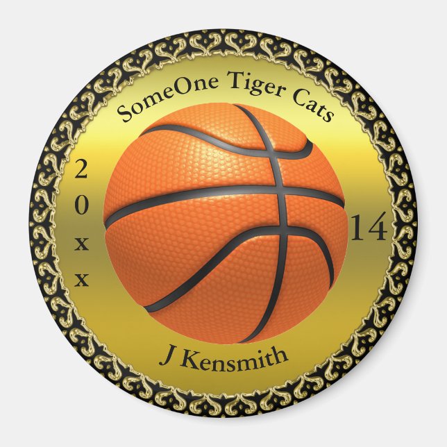 Personalised Basketball Champions League design Magnet (Front)