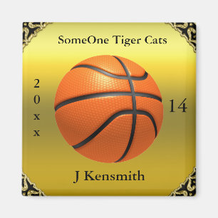 Personalised Basketball Champions League design sq Magnet