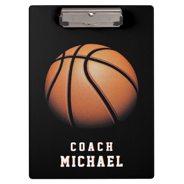 Personalised Basketball Coach  Clipboard (Front)
