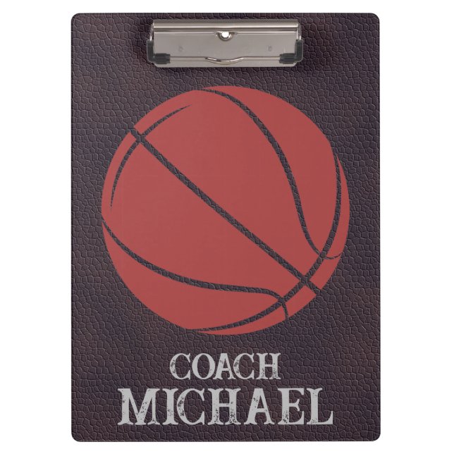 Personalised Basketball Coach Clipboard (Front)