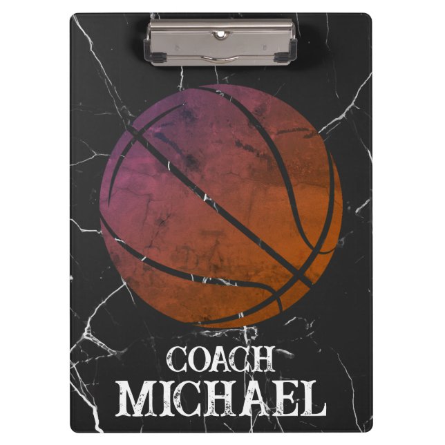 Personalised Basketball Coach Clipboard (Front)