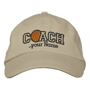 Personalised Basketball Coach with your name Embroidered Hat