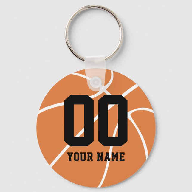 Personalised Basketball Custom Name Key Ring (Front)
