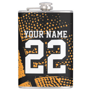 Personalised basketball drink flask for sports fan