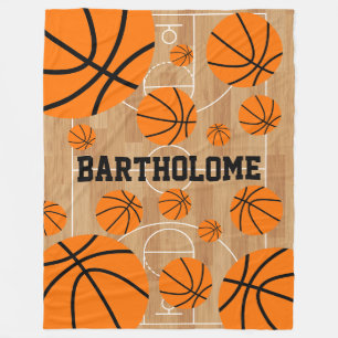 Personalised Basketball Fun Boy Fleece Blanket