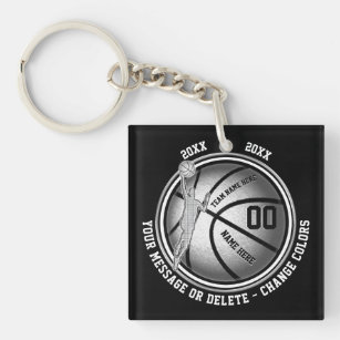 Personalised Basketball Gifts for Boys YOUR COLORS Key Ring