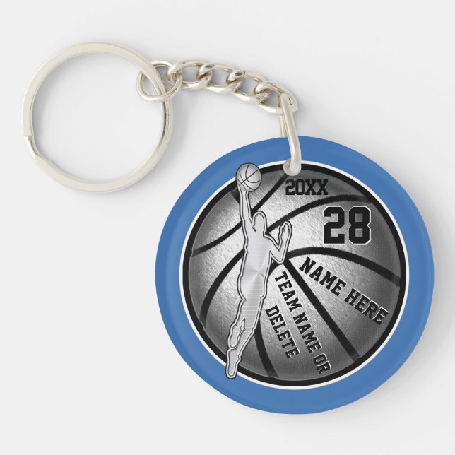 Personalised Basketball Gifts for Players Key Ring (Front)