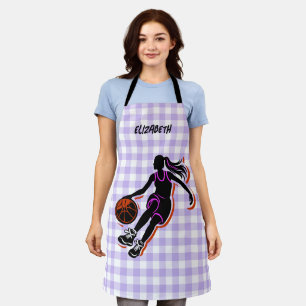 Personalised Basketball Girl Apron