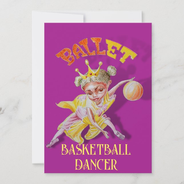 Personalised Basketball Girl Birthday Card  (Front)