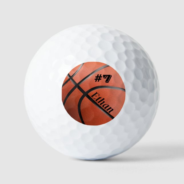 Personalised Basketball  Golf Balls (Front)
