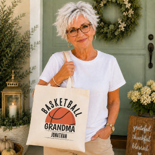 Personalised Basketball Grandma Tote Bag