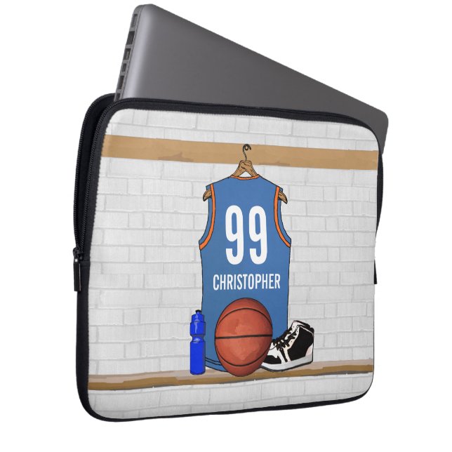 Personalised Basketball Jersey (LB) Laptop Sleeve (Front Right)