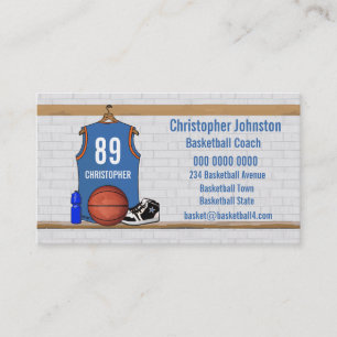 Personalised Basketball Jersey (LBO) Business Card