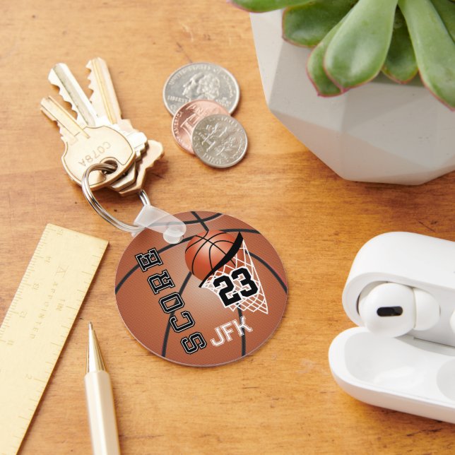 Personalised Basketball Key Ring (Desk)