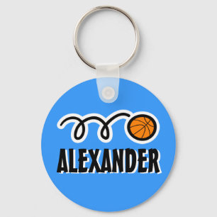 Personalised basketball keychain for kids name