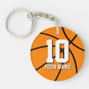 Personalised basketball keychain   name and number