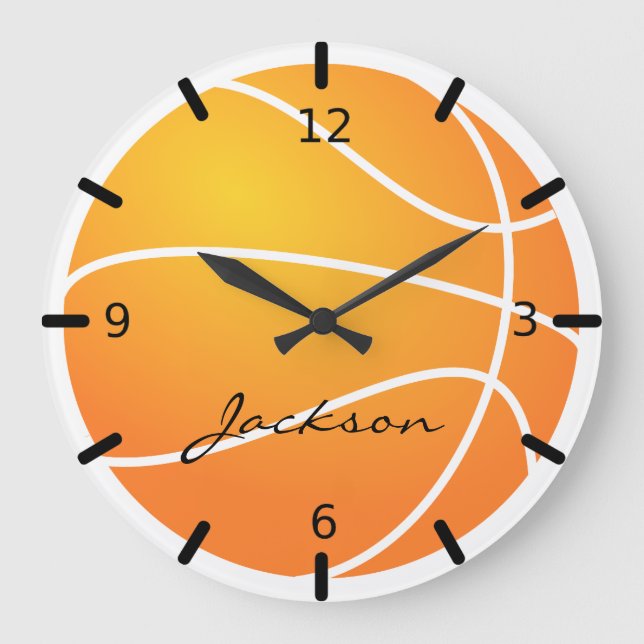 Personalised Basketball Large Clock (Front)
